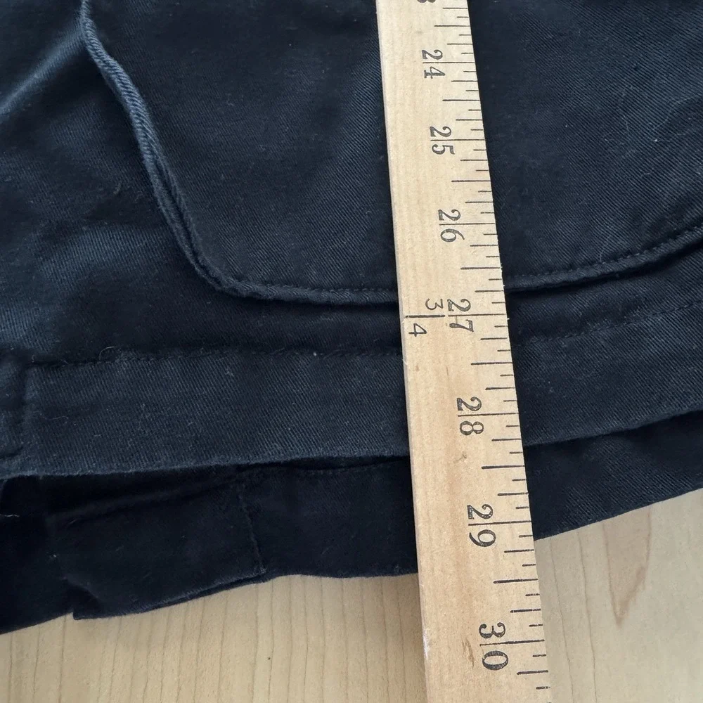 LRL Ralph Lauren Cotton Jacket Black Women Sz 16 Classic Pockets Preppy Academia
